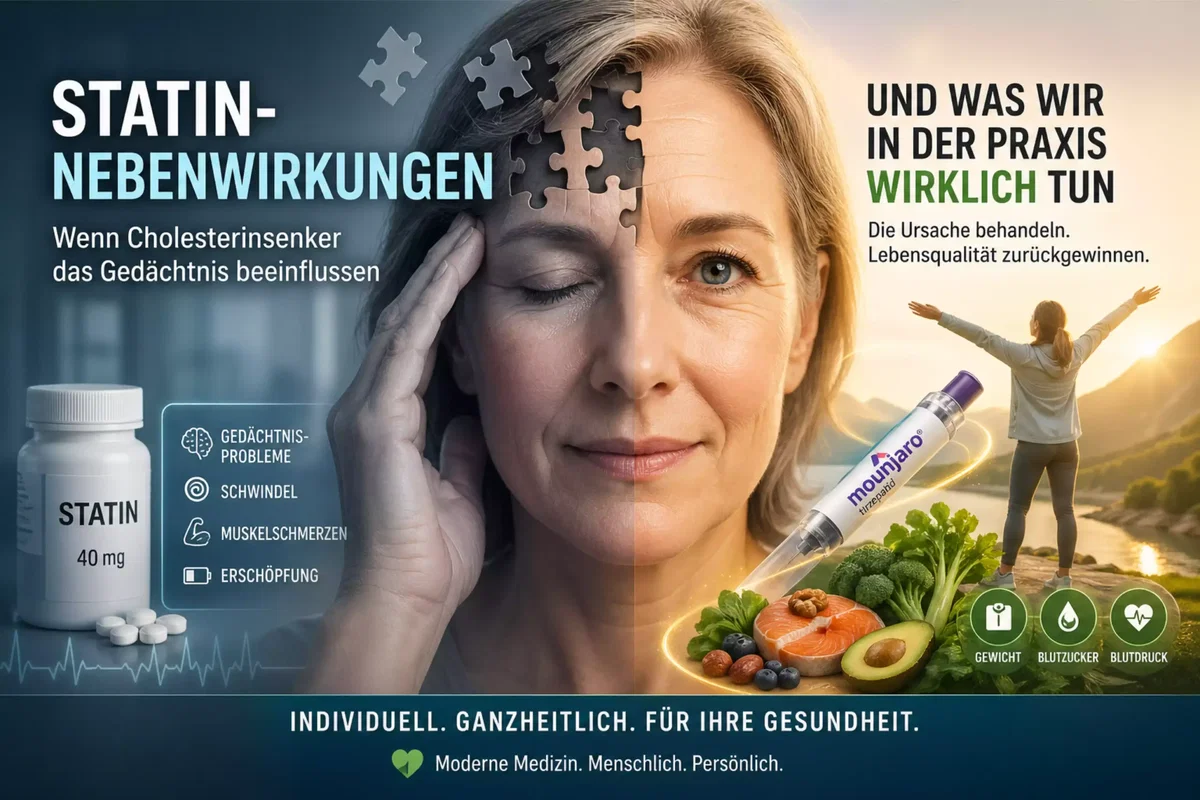 Statin-Nebenwirkungen, Gedächtnisprobleme und individuelle Cholesterintherapie in der Hausarztpraxis am Romanplatz München
