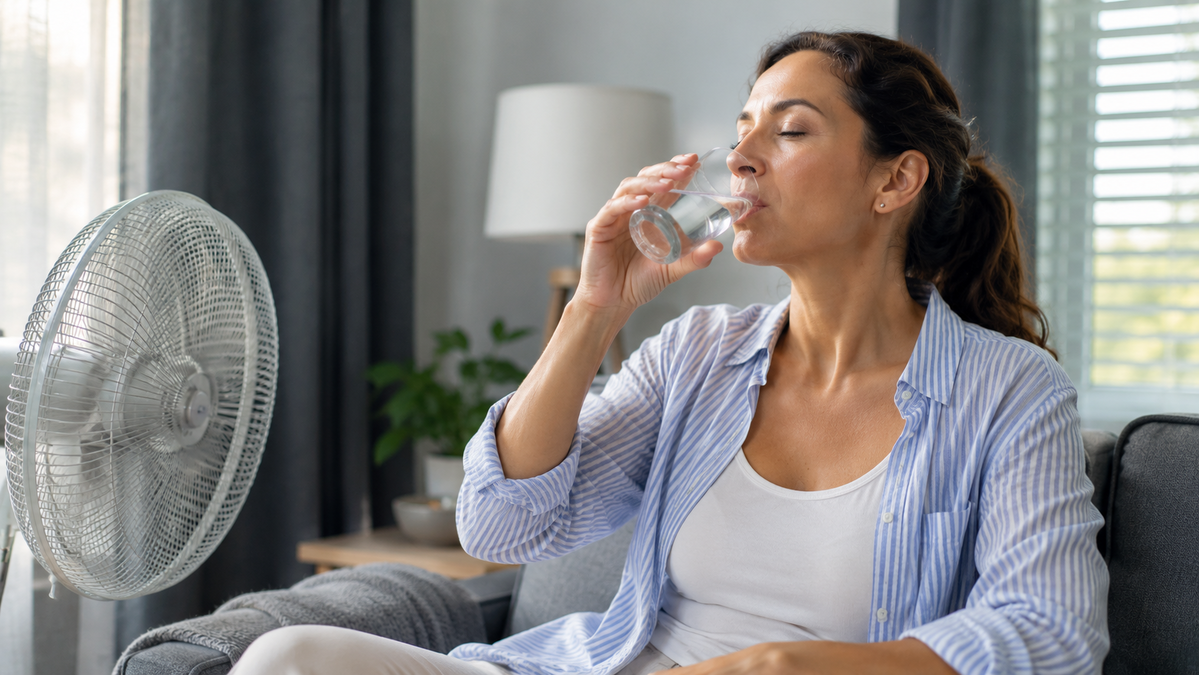 Ein Glas Wasser als Symbol für ausreichende Flüssigkeitszufuhr und Trinkroutine