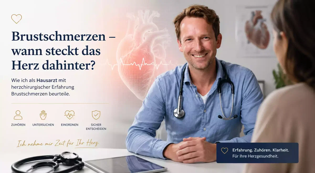 Dr. Gernot Brockmann erklärt, wann bei Schmerzen im Brustkorb das Herz dahinterstecken kann