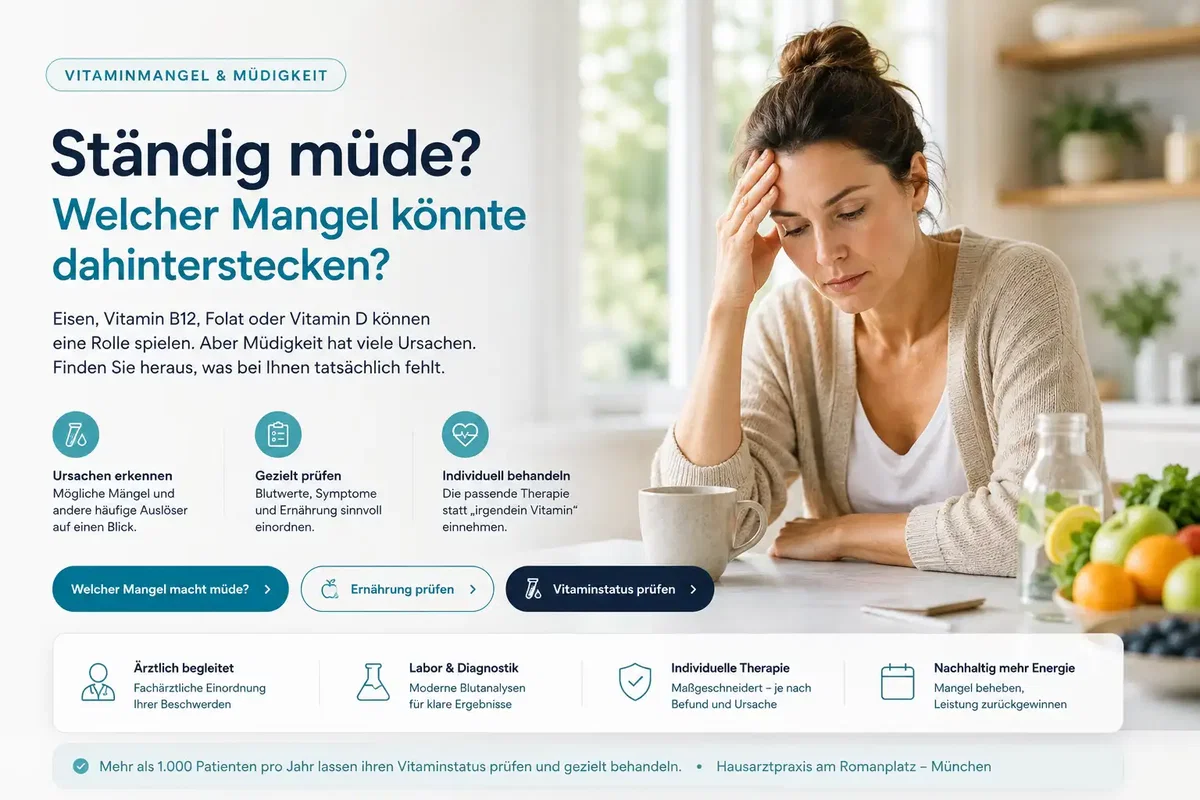 Ständig müde – welcher Mangel könnte dahinterstecken? Vitaminmangel und Müdigkeit einordnen
